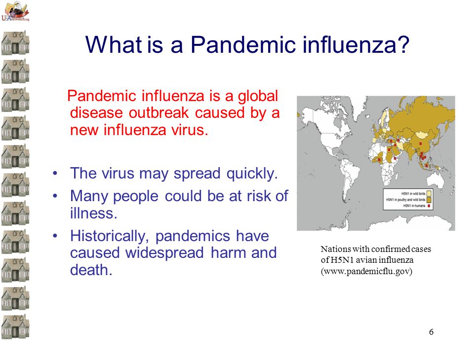 6 What is a Pandemic influenza.