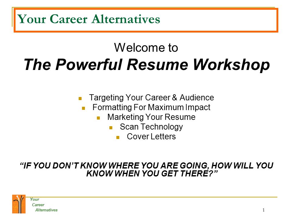 resume workshop presentation