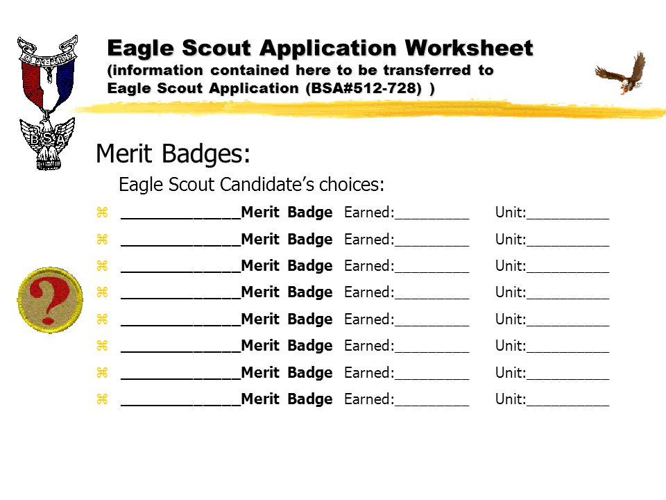 Worksheets Eagle Scout Worksheet printables eagle scout requirements worksheet joomsimple davezan davezan