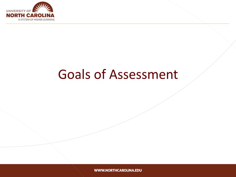 Goals of Assessment