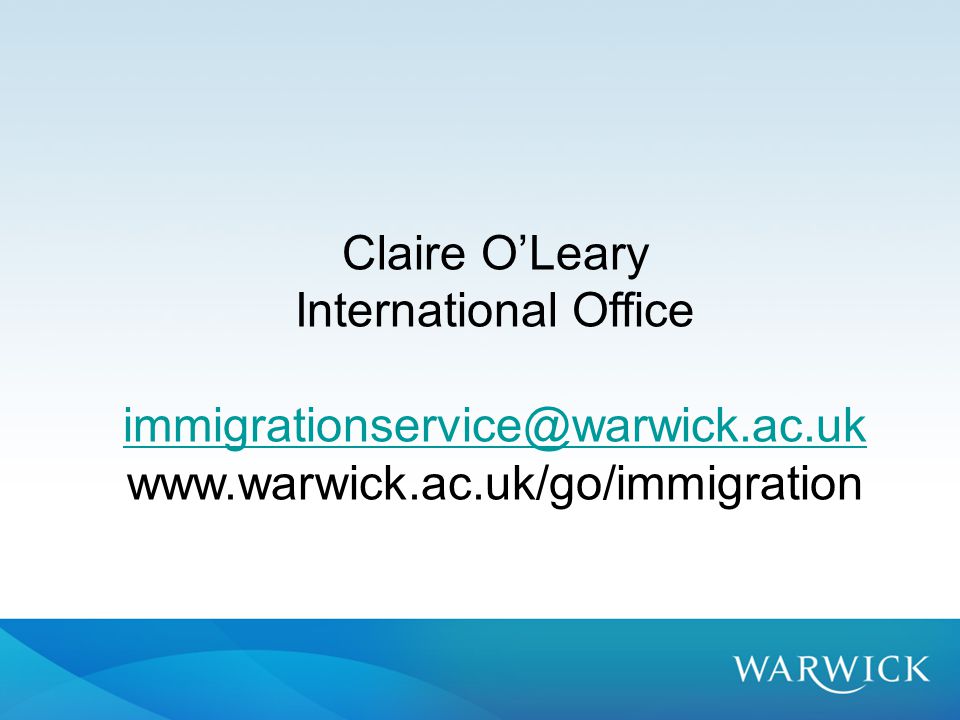 Claire O’Leary International Office