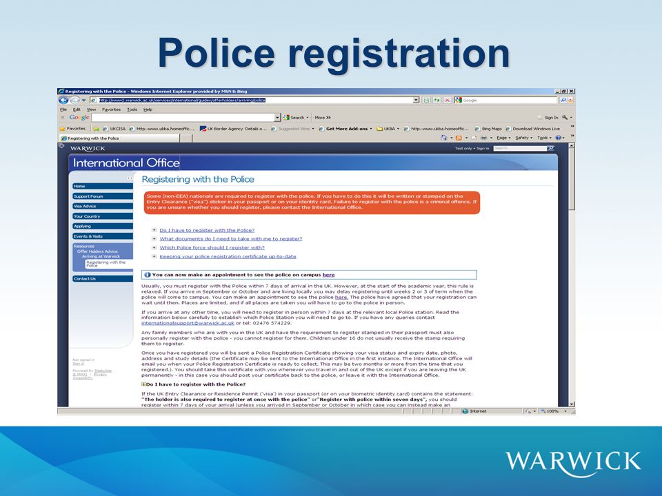 Police registration