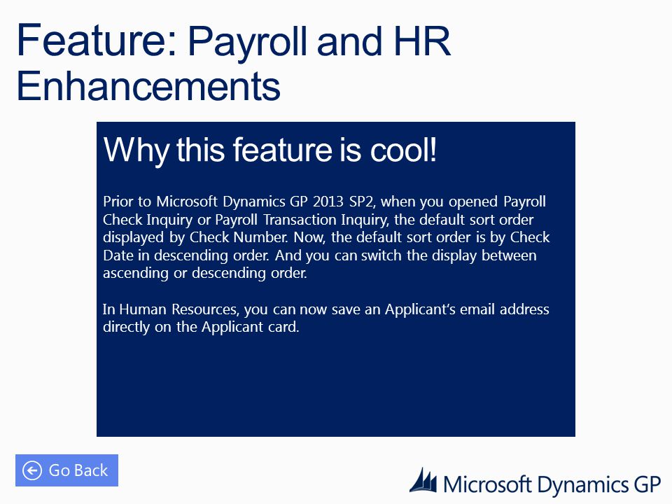 Feature: Payroll and HR Enhancements