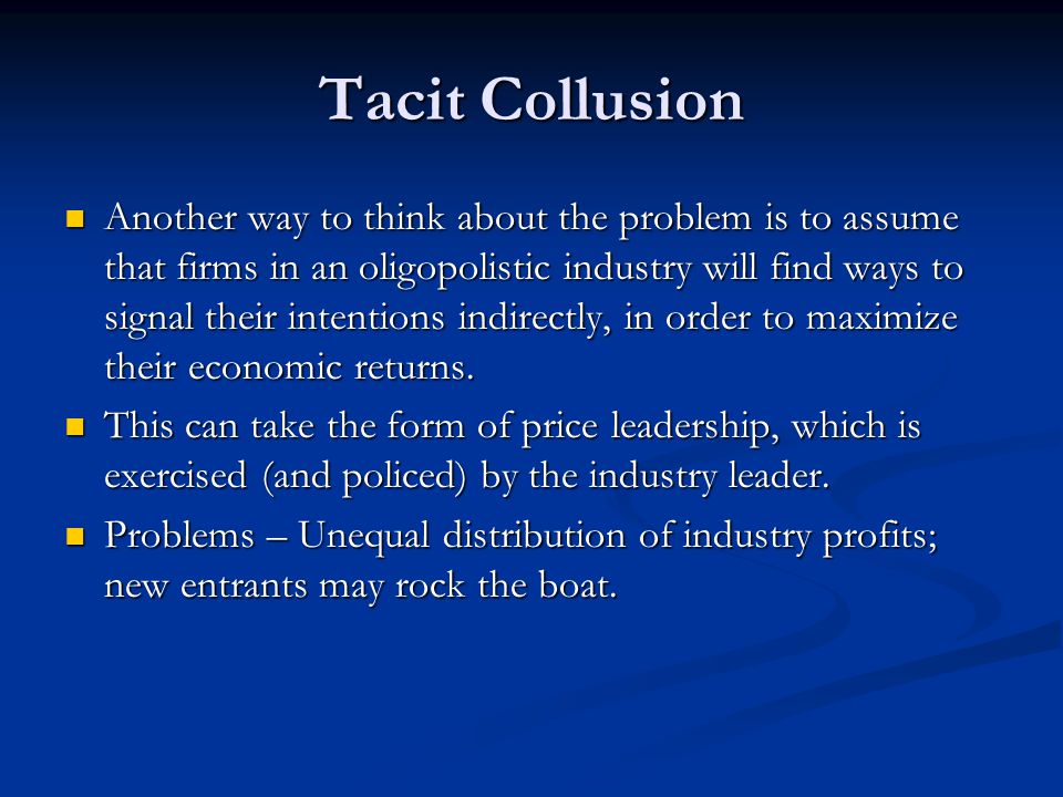 oligopoly the challenge of analyzing interdependent strategic price leadership is a form of