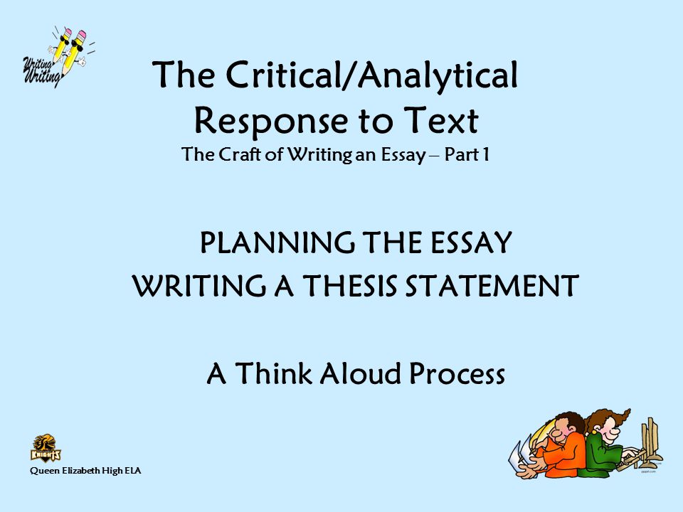 Writing A Good Thesis Statement