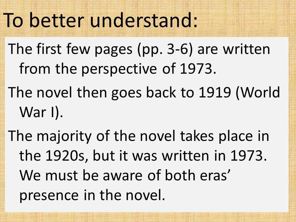 To better understand: The first few pages (pp. 3-6) are written from the perspective of