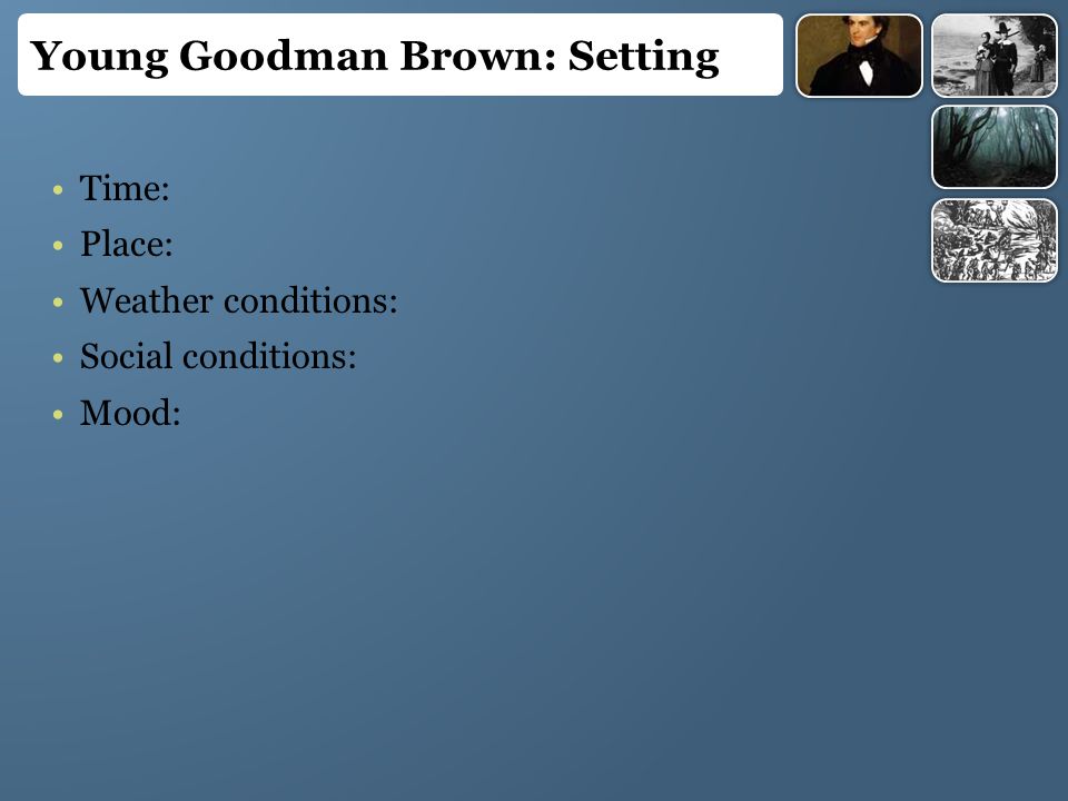 Essay young goodman brown setting