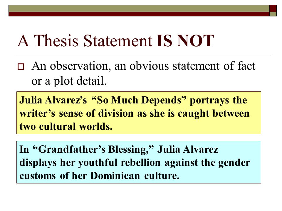 What Are Some Good Thesis Statements