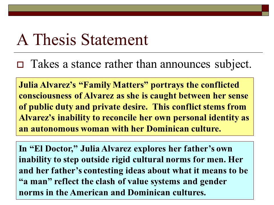 Types Of Thesis Statement