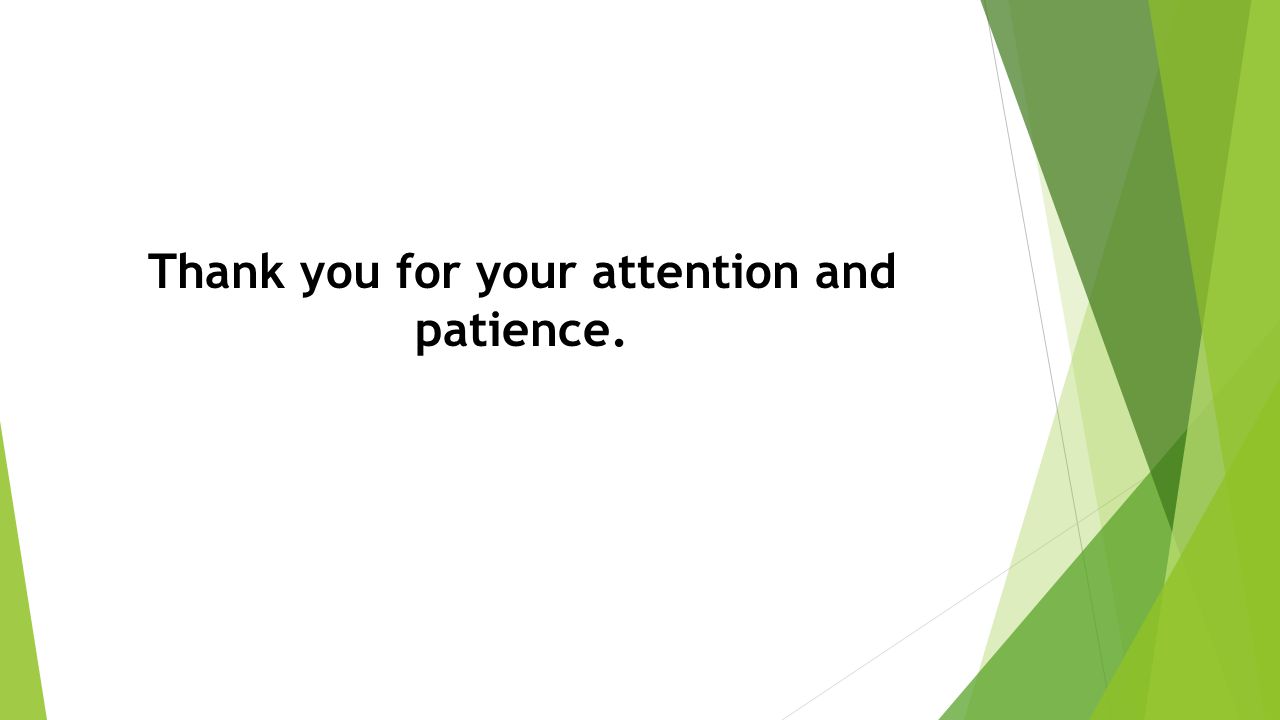 Thank you for your attention and patience.