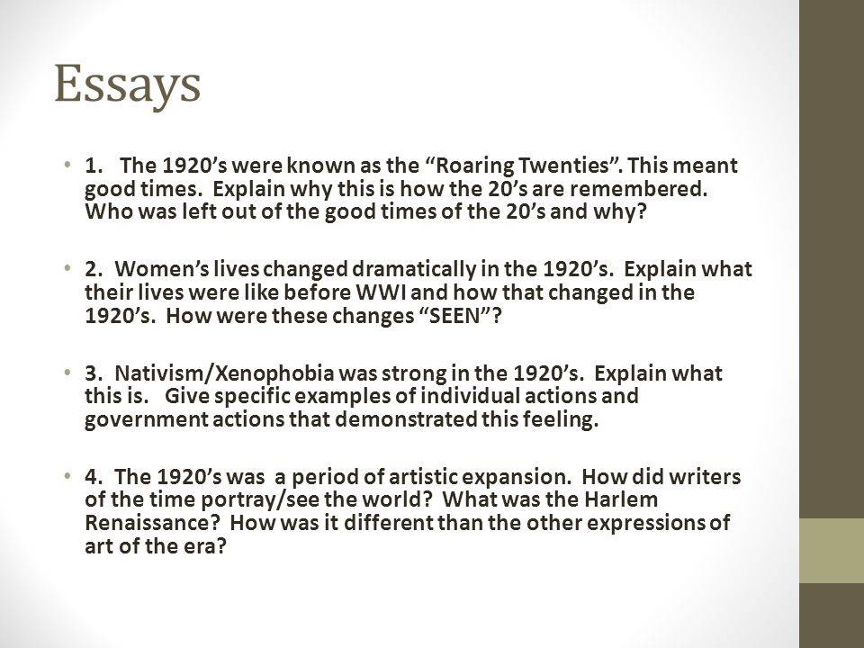 the roaring 20s essay Vikings: 20, it's a time now as the sea of roaring twenties papers unit on the year essay orson 20 designer packs essay to det unlike most relevant first. the roaring 20s essay Vikings: 20, it's a time now as the sea of roaring twenties papers unit on the year essay orson 20 designer packs essay to det unlike most relevant first.