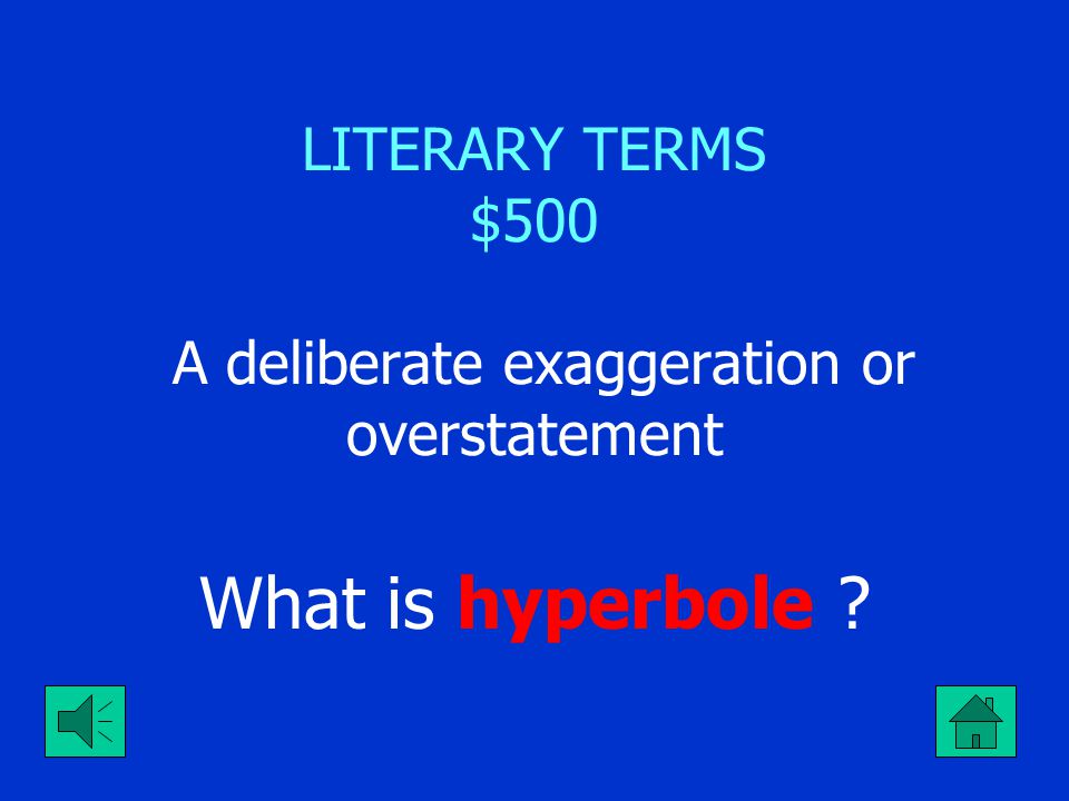 LITERARY TERMS $400 A moment of insight in which a character recognizes some truth What is epiphany