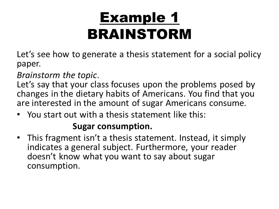 Speech Thesis Statement Generator