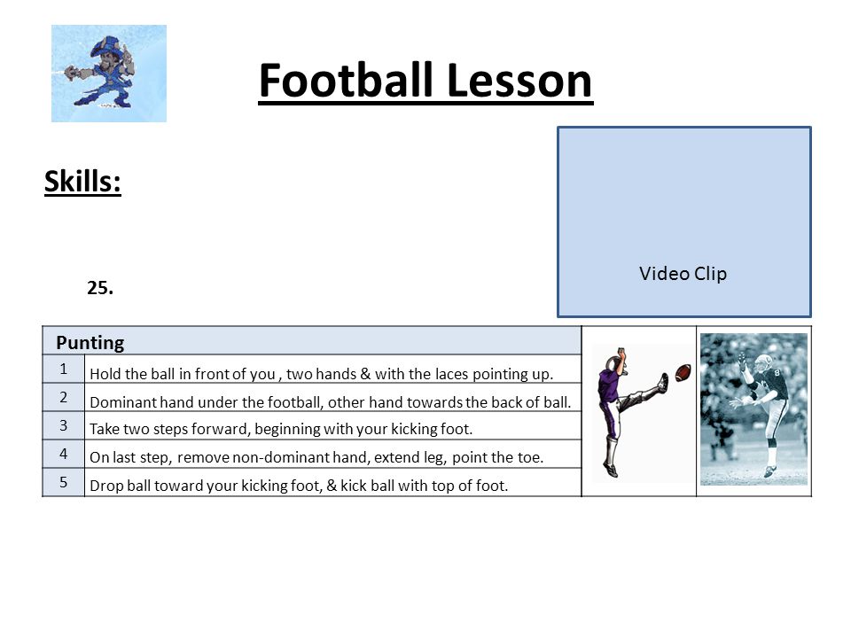 Football Lesson Skills: