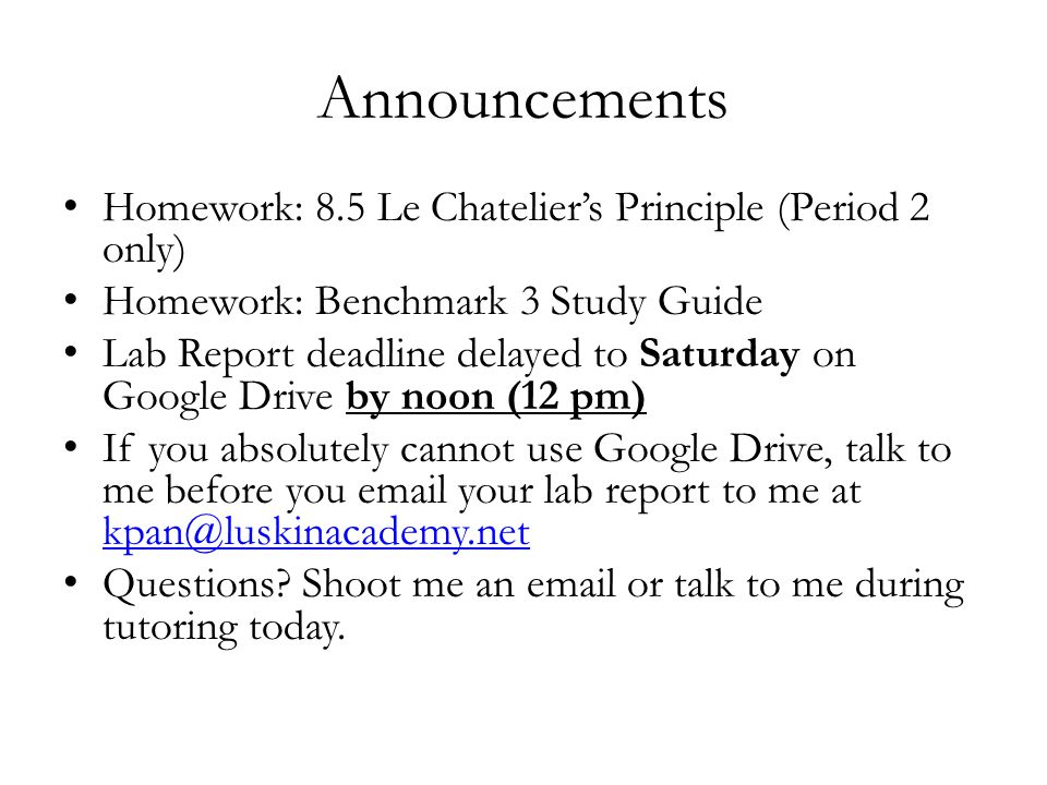 lab report on le chateliers principle lab report on le chateliers principle