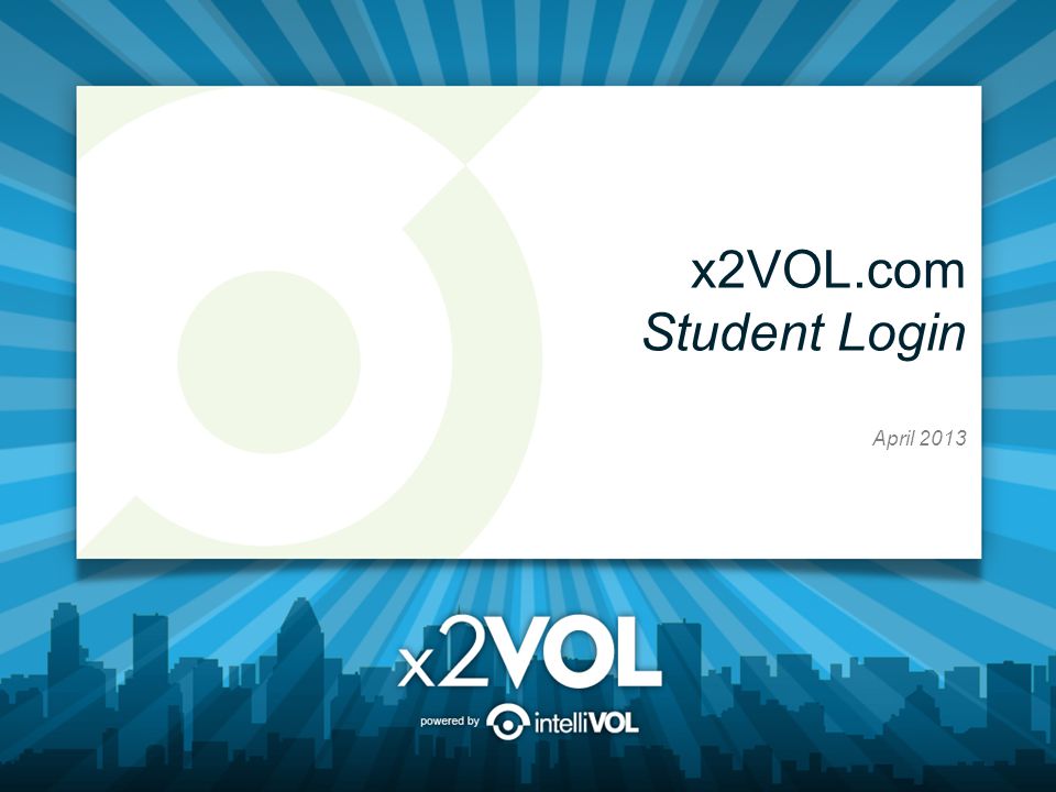 x2VOL.com Student Login April 2013