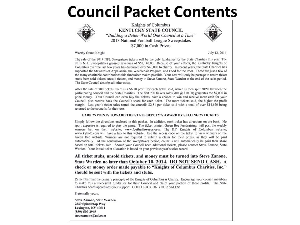 Council Packet Contents