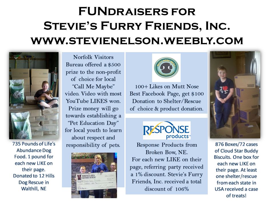 FUNdraisers for Stevie’s Furry Friends, Inc.