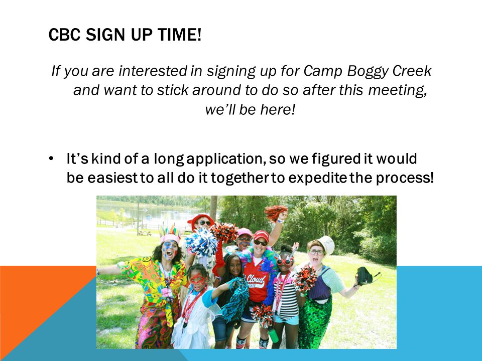 CBC SIGN UP TIME.