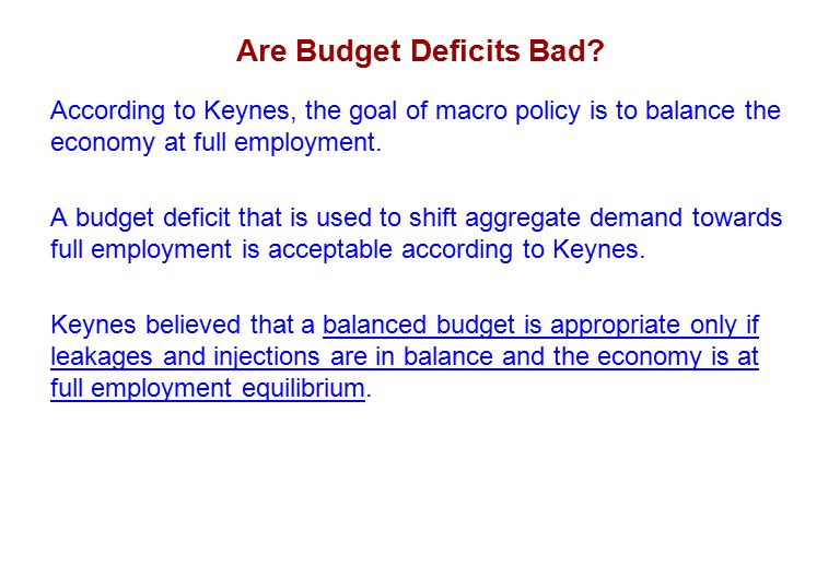Are Budget Deficits Bad.