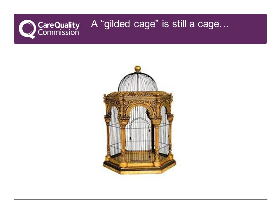 A gilded cage is still a cage…