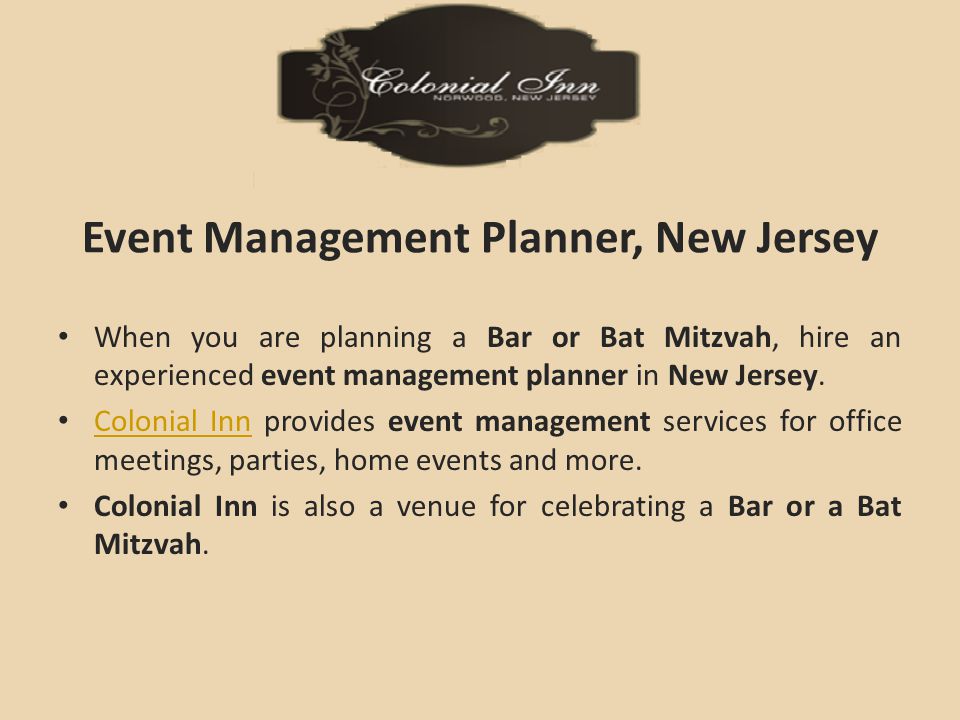 Event Management Planner, New Jersey When you are planning a Bar or Bat Mitzvah, hire an experienced event management planner in New Jersey.