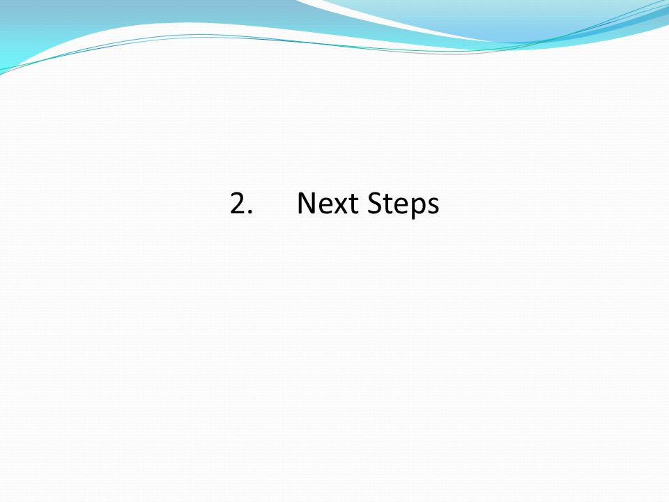 2.Next Steps