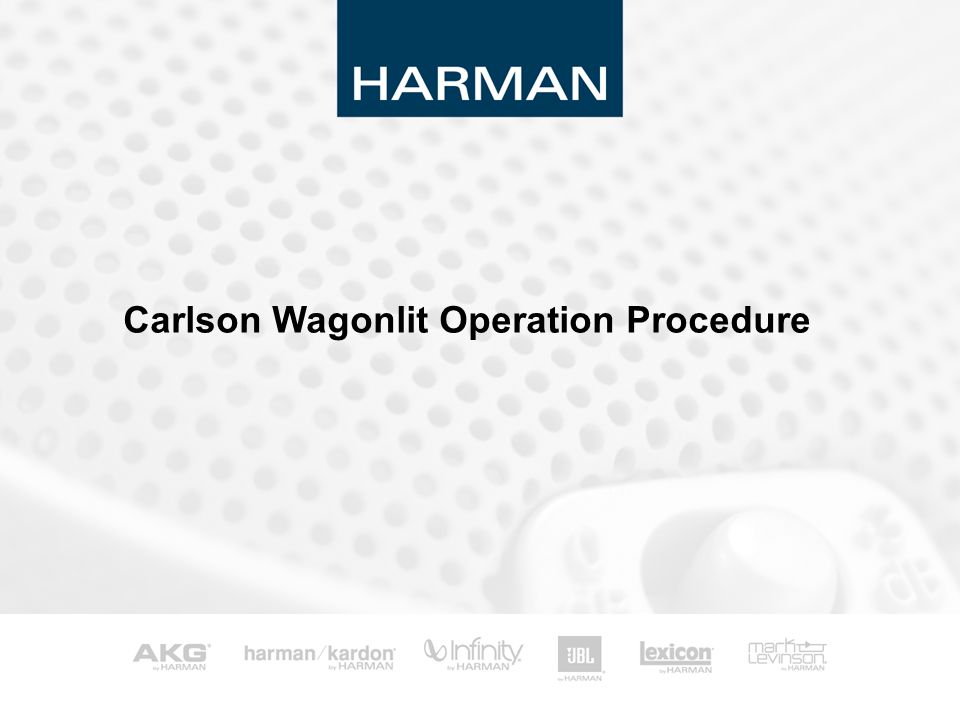Carlson Wagonlit Operation Procedure