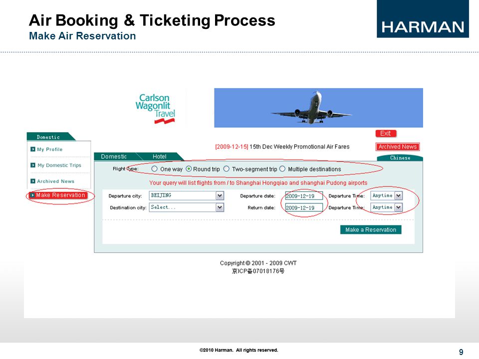 9 Air Booking & Ticketing Process Make Air Reservation