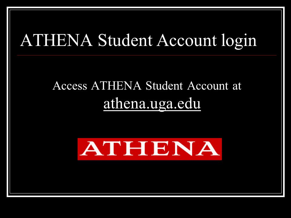ATHENA Student Account login Access ATHENA Student Account at athena.uga.edu
