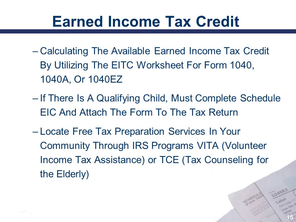 Printables 1040ez Earned Income Credit Worksheet maximizing tax benefits and credits for persons with disabilities 15 earned income credit the available by utilizing the