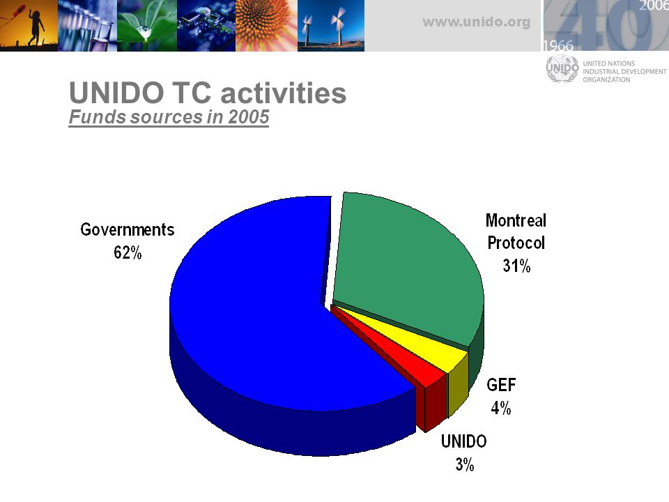 UNIDO TC activities Funds sources in 2005