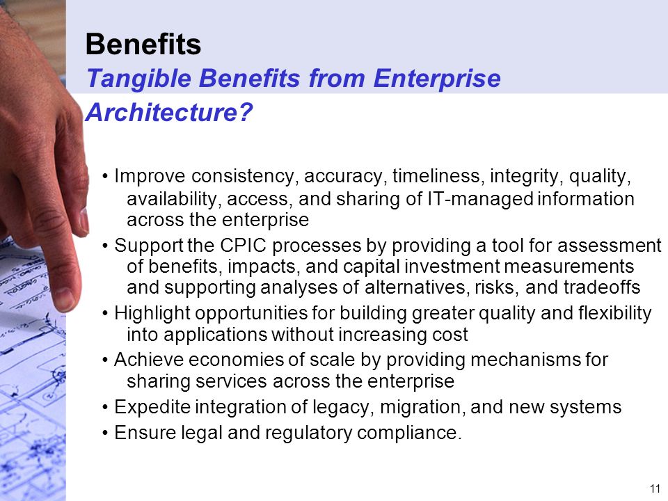 11 Benefits Tangible Benefits from Enterprise Architecture.