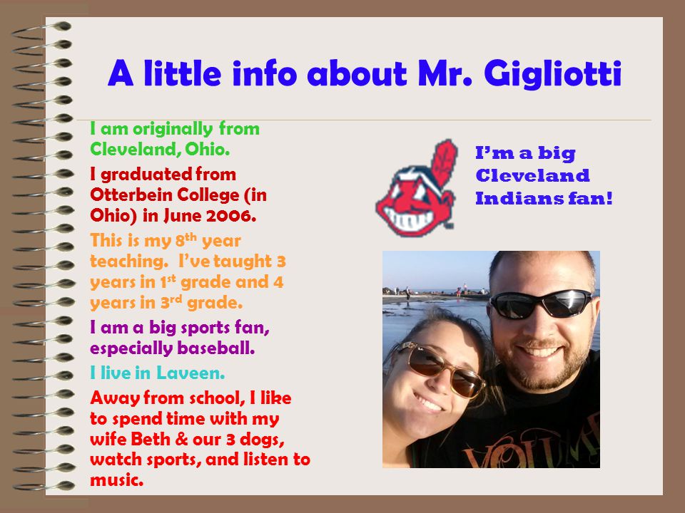 Welcome to 3 rd Grade Mr. Gigliotti Room 35
