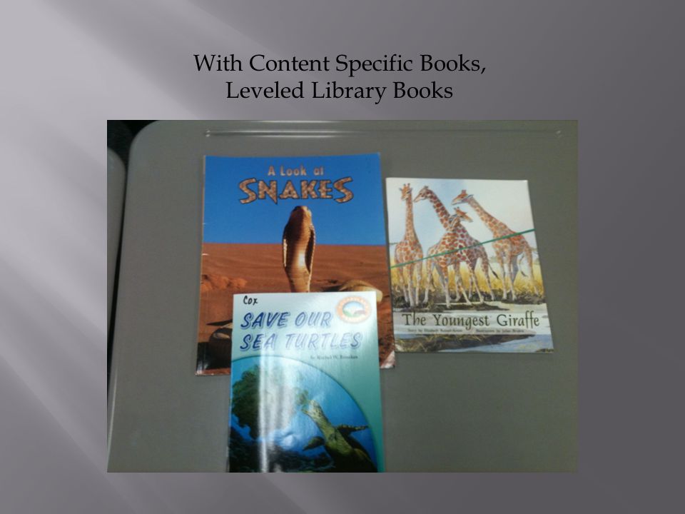 With Content Specific Books, Leveled Library Books