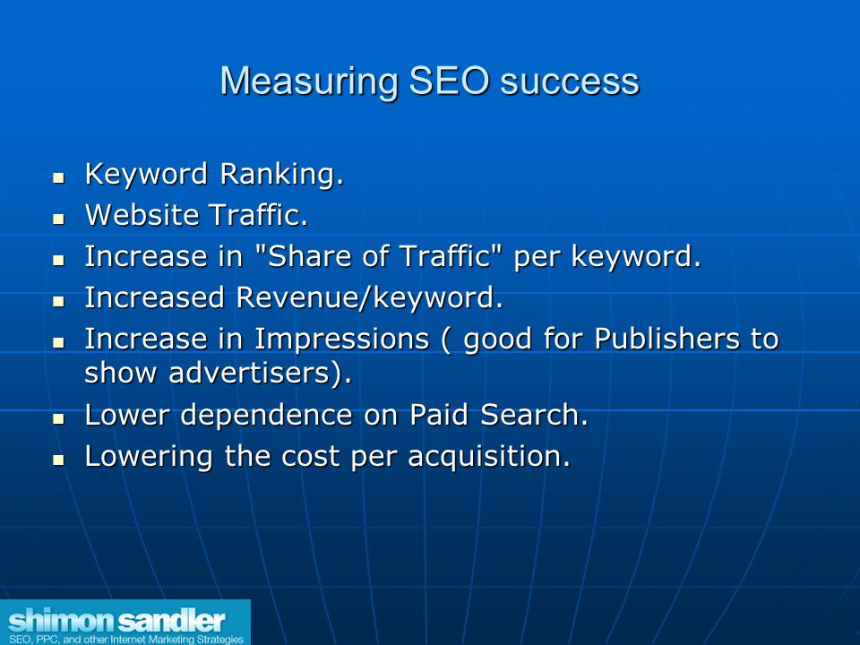 Measuring SEO success Keyword Ranking. Keyword Ranking.