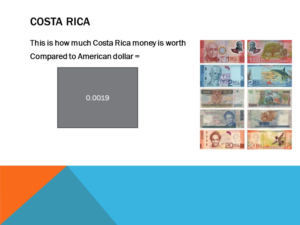 COSTA RICA This is how much Costa Rica money is worth Compared to American dollar =