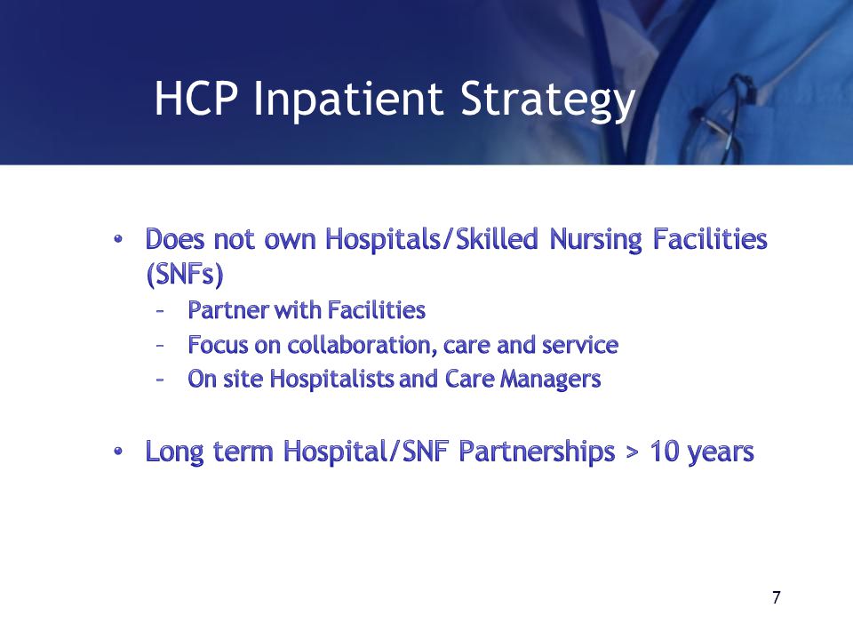 7 HCP Inpatient Strategy