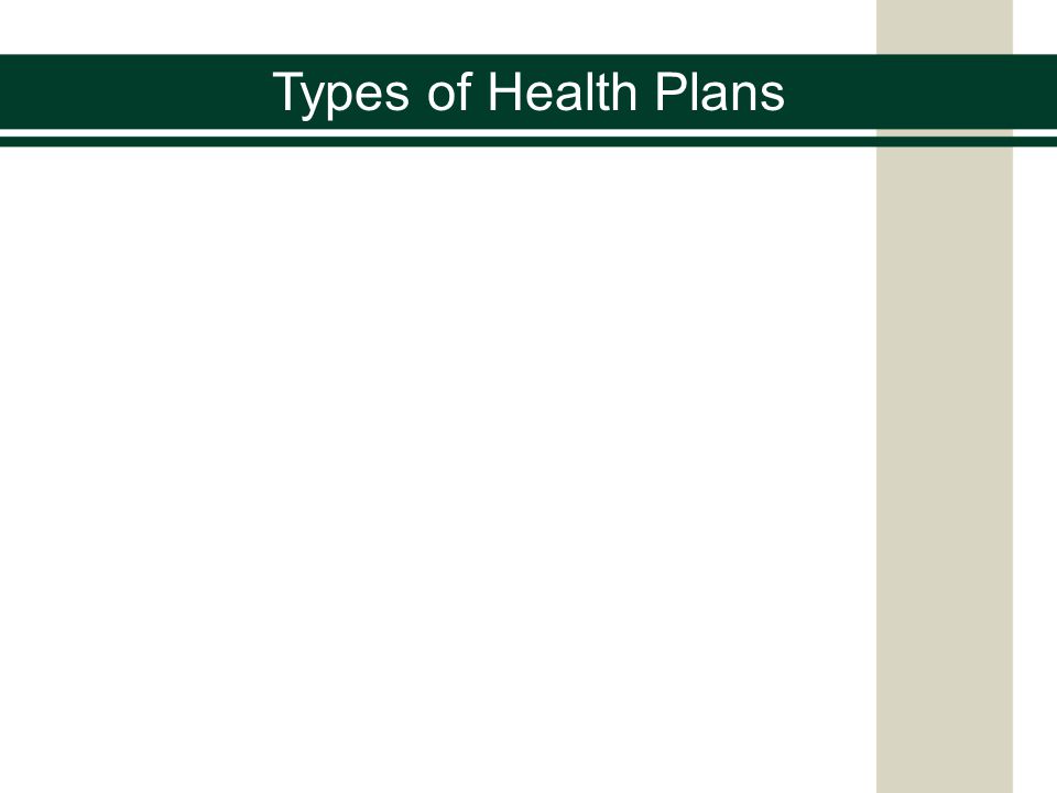 Types of Health Plans
