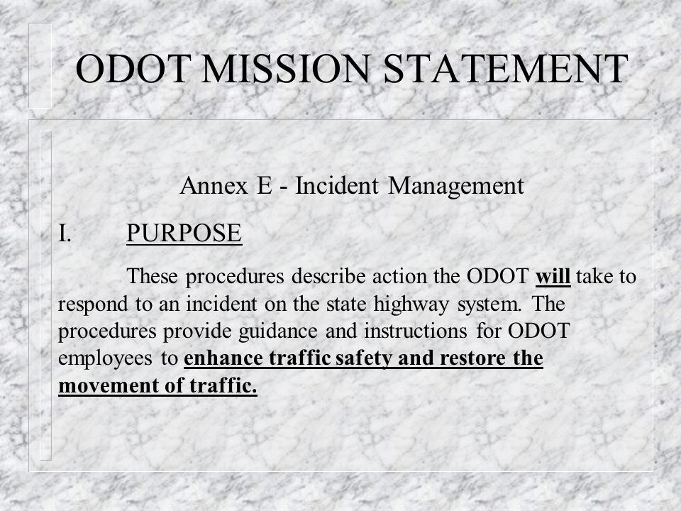 odot incident report