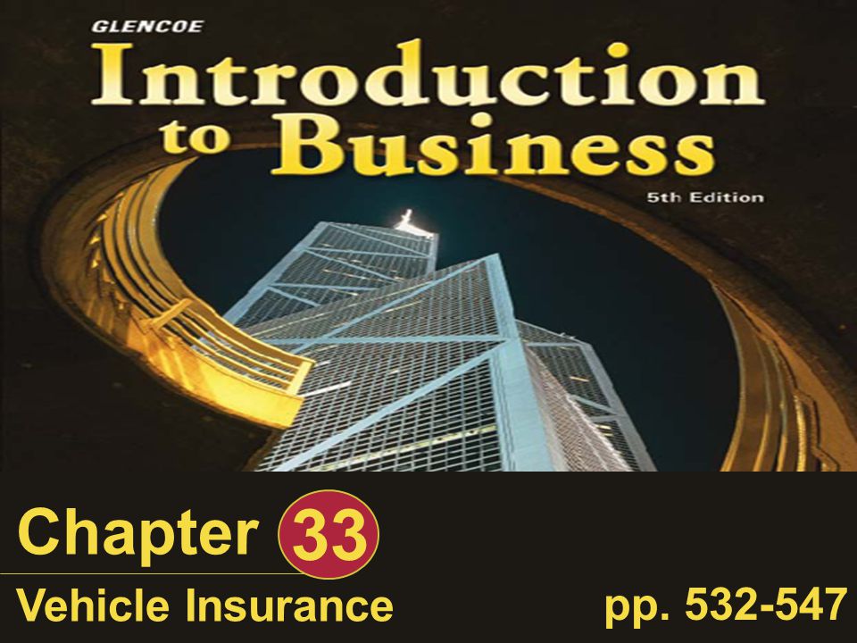 Chapter 33 Vehicle Insurance pp