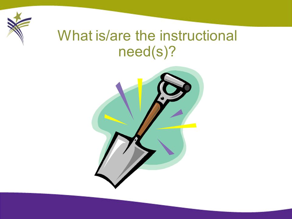 What is/are the instructional need(s)