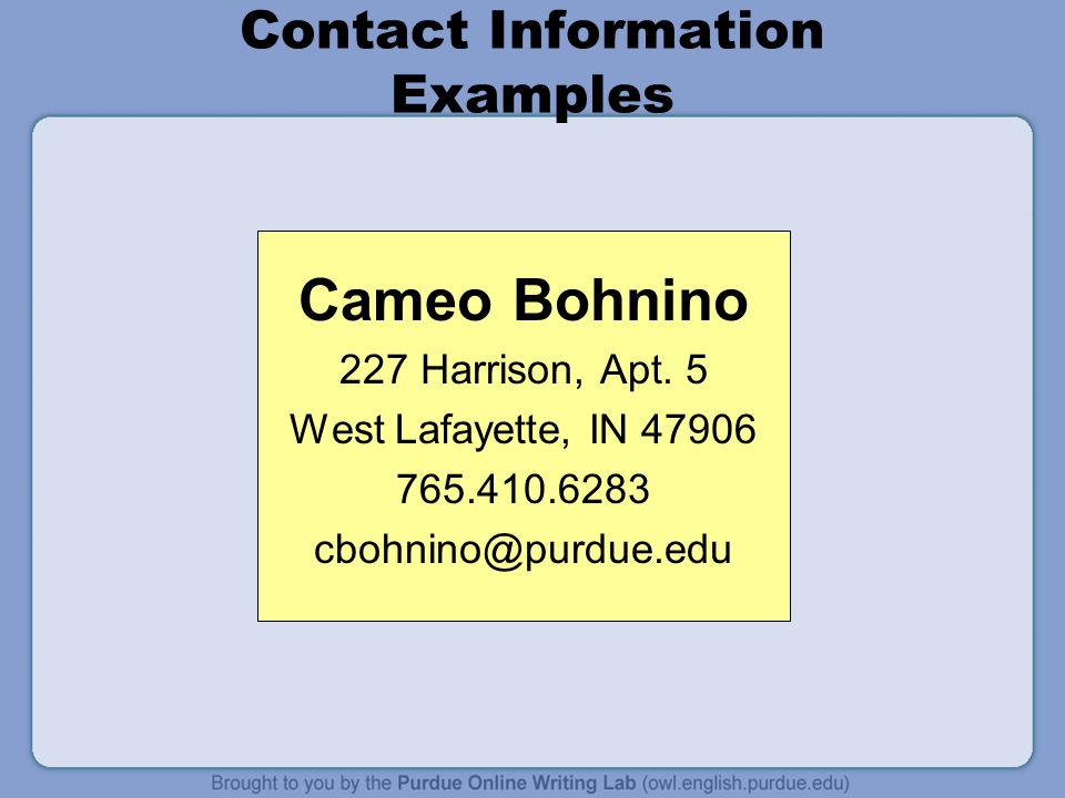 resume template purdue