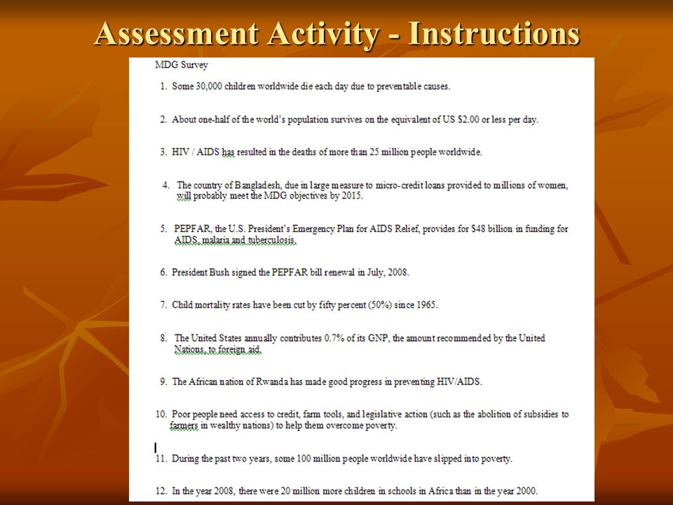 Assessment Activity - Instructions