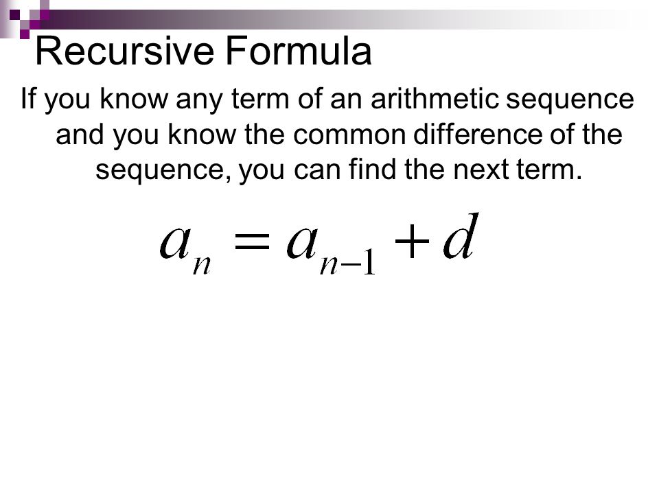 Image Gallery Recursive Formulas