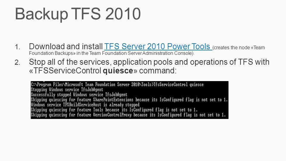 Backup TFS