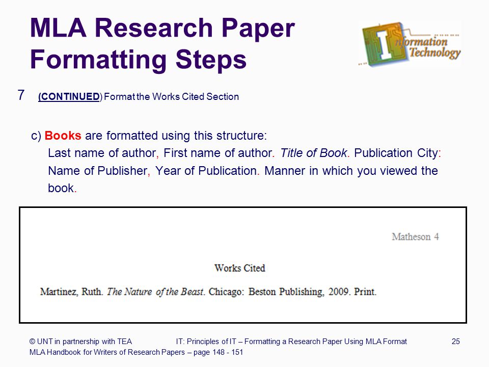 Research Paper Citation Format