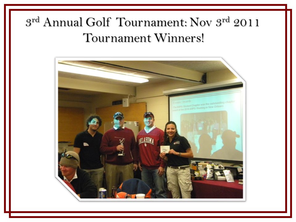 3 rd Annual Golf Tournament: Nov 3 rd 2011 Tournament Winners!