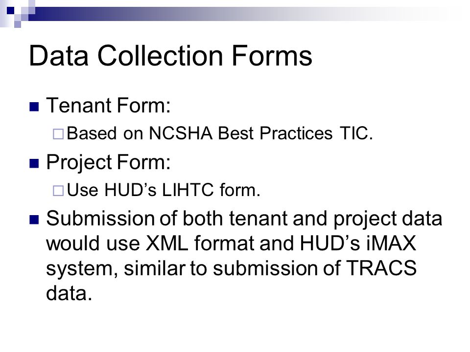 update on huds lihtc tenant level data collection mike hollar hud hud race and ethnicity form