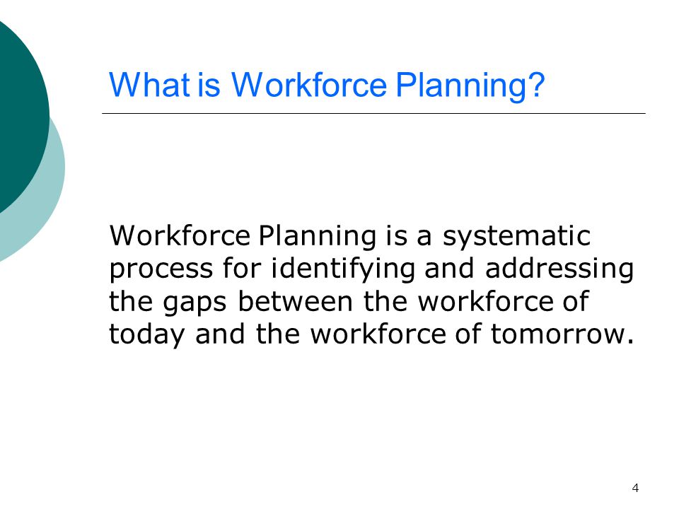 4 What is Workforce Planning.